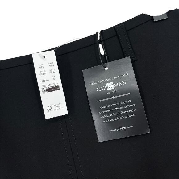 J.Crew Pencil midi skirt in four-season stretch Black Size 0 NWT Power Workwear - Picture 5 of 7